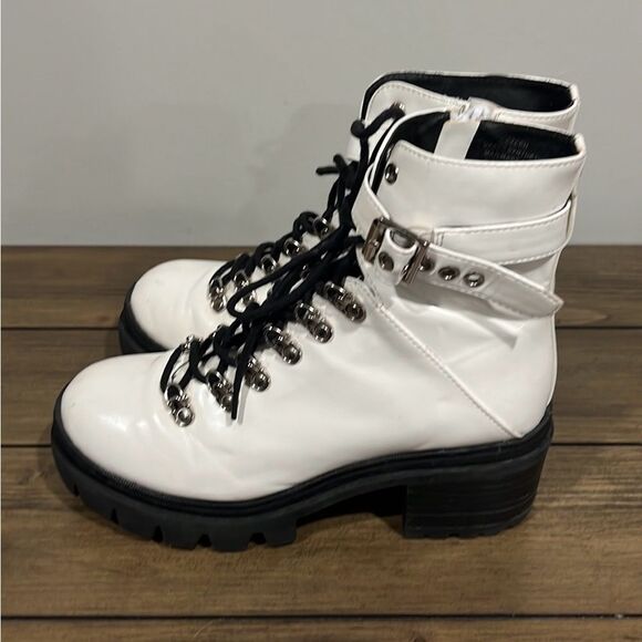 Jeffery Campbell white Czech combat boots size 8.5 - Picture 5 of 14